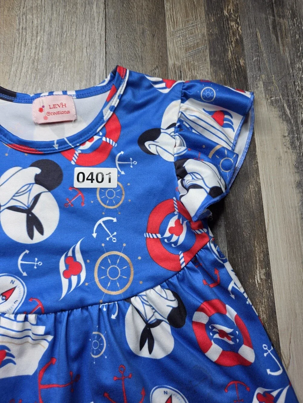 Disney Cruise Line Dress DCL Flutter Sleeve Milk Dress 5-6T